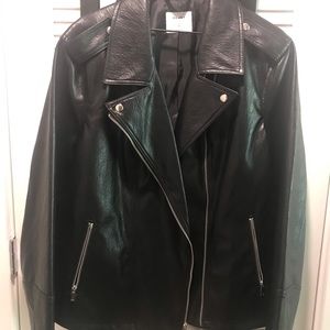 Black faux leather Moro jacket size 3x